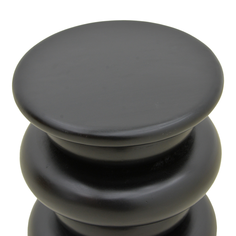 Βοηθητικό τραπέζι Circena pakoworld μασίφ μάνγκο ξύλο μαύρο Φ40x45εκ 3