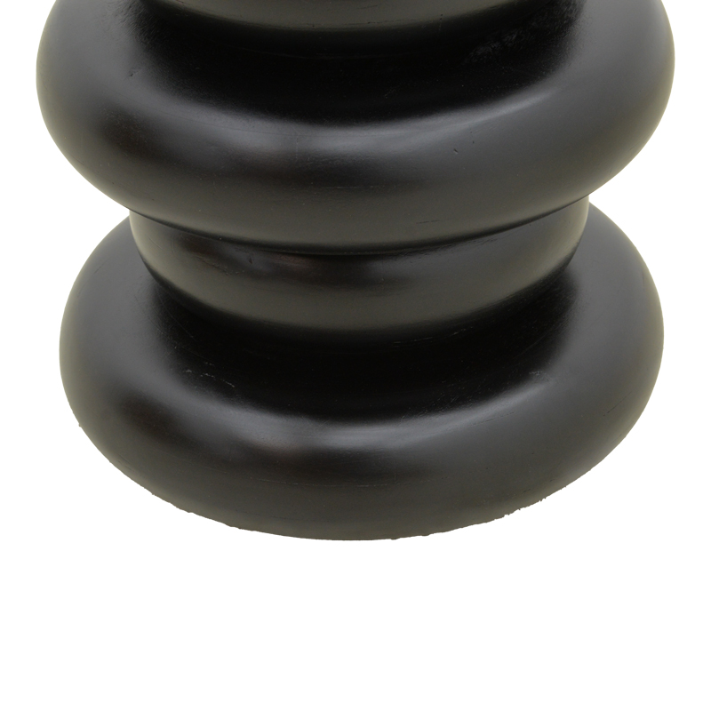 Βοηθητικό τραπέζι Circena pakoworld μασίφ μάνγκο ξύλο μαύρο Φ40x45εκ 4