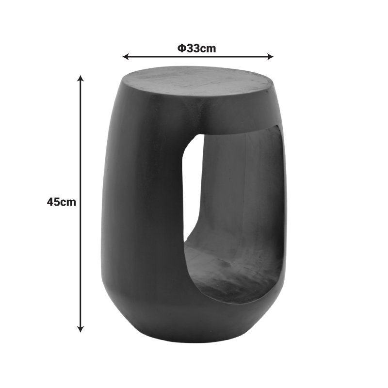 Βοηθητικό τραπέζι Lenora pakoworld μασίφ μάνγκο ξύλο λευκό Φ33x45εκ 6