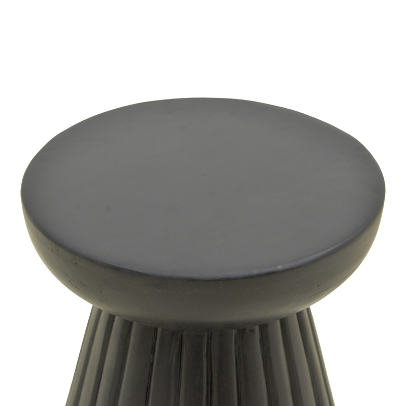 Βοηθητικό τραπέζι Nemira pakoworld μασίφ μάνγκο ξύλο μαύρο Φ30x35εκ 3