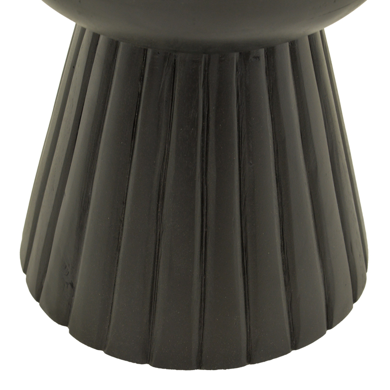 Βοηθητικό τραπέζι Nemira pakoworld μασίφ μάνγκο ξύλο μαύρο Φ30x35εκ 4