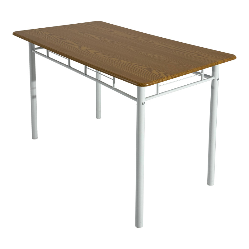 Τραπεζαρία Reforia pakoworld σετ 5τμχ mdf σε φυσική απόχρωση με λευκά μεταλλικά πόδια 110x60x74εκ 7