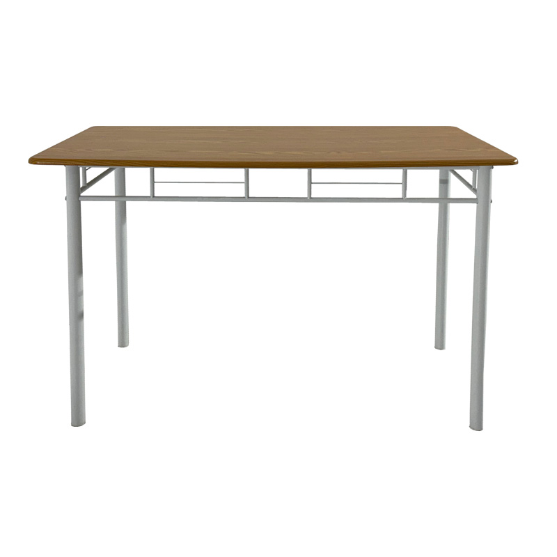 Τραπεζαρία Reforia pakoworld σετ 5τμχ mdf σε φυσική απόχρωση με λευκά μεταλλικά πόδια 110x60x74εκ 8