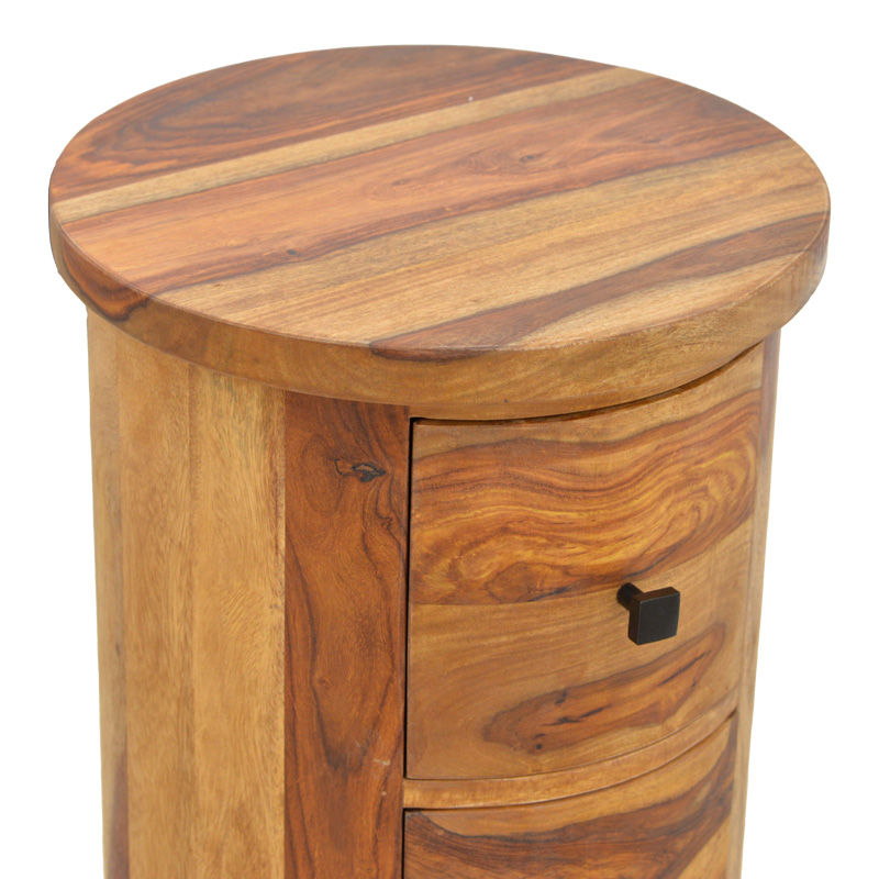 Συρταριέρα Settie pakoworld μασιφ ξύλο sheesham σε καρυδί απόχρωση Φ35x85εκ 7