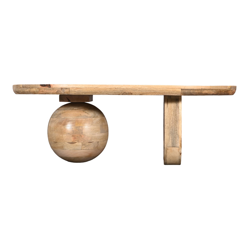 Τραπέζι σαλονιού Kane pakoworld μασίφ ξύλο ακακίας σε φυσική απόχρωση 110x72x38εκ 3