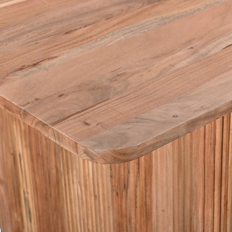 Τραπέζι Casi pakoworld μασίφ ξύλο ακακίας σε φυσική απόχρωση 200x100x76εκ 4