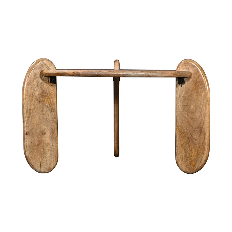 Τραπέζι σαλονιού Earten pakoworld μασίφ ξύλο ακακίας σε φυσική απόχρωση Φ80x40εκ 4