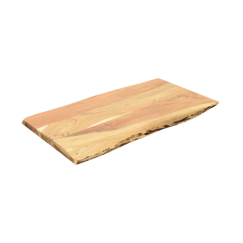 Επιφάνεια τραπεζιού Pozier pakoworld μασίφ ξύλο ακακίας σε φυσική απόχρωση 160x90x4εκ 1