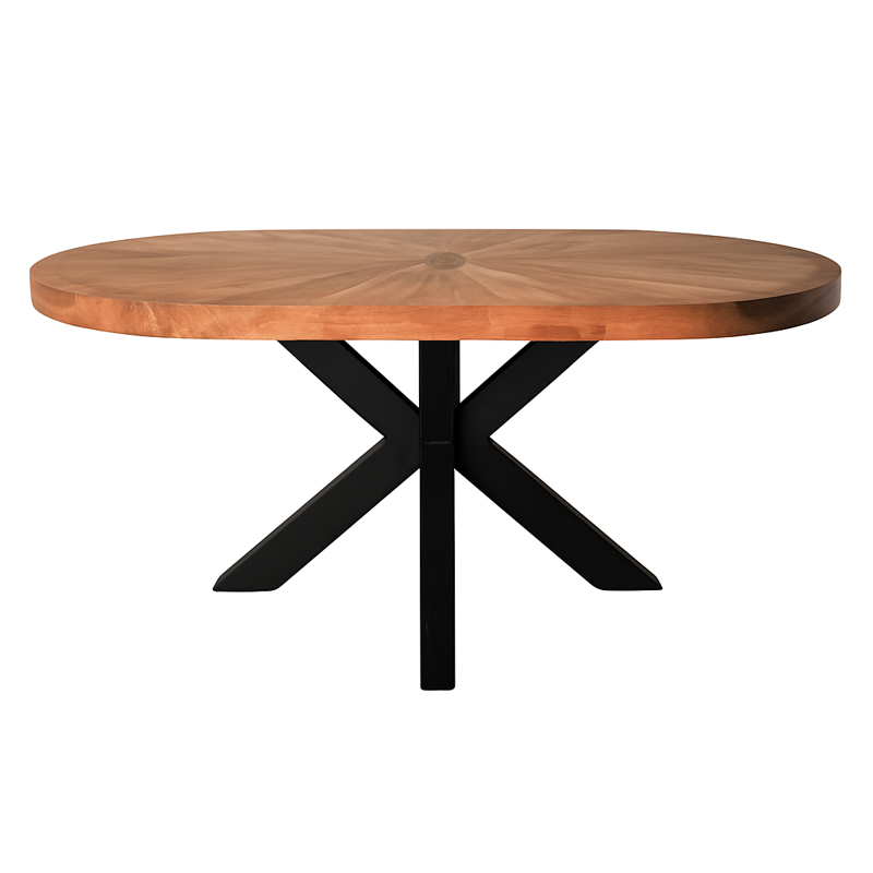 Τραπέζι σαλονιού Fardy pakoworld μασίφ ξύλο ακακίας σε φυσική απόχρωση με μαύρα μεταλλικά πόδια 120x60x45εκ 3