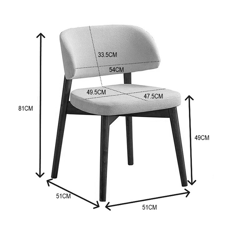 Καρέκλα Siena pakoworld rubberwood σε καρυδί-εκρού απόχρωση 48x50x81εκ 5