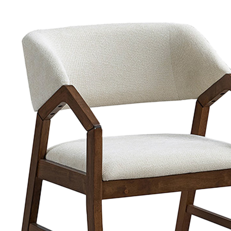 Πολυθρόνα Livia pakoworld rubberwood σε καρυδί-εκρού απόχρωση 47.5x54.5x78εκ 3