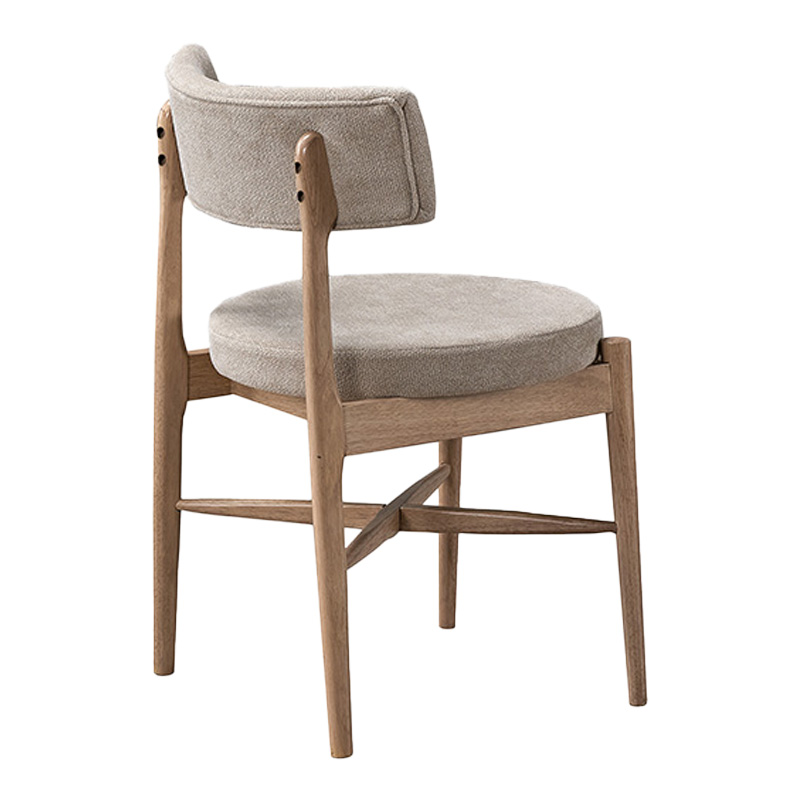 Καρέκλα Raudi pakoworld rubberwood σε φυσική-μπεζ απόχρωση 45.5x45.5x81εκ 2