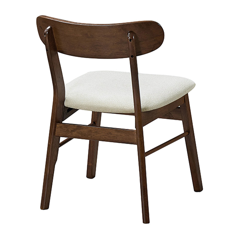 Καρέκλα Cairo pakoworld rubberwood σε καρυδί-εκρού απόχρωση 47x47x76εκ 2