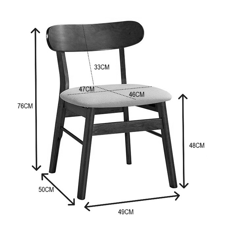 Καρέκλα Cairo pakoworld rubberwood σε καρυδί-εκρού απόχρωση 47x47x76εκ 5