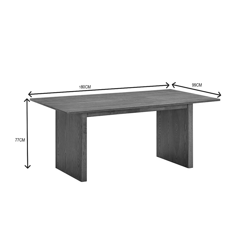 Τραπέζι Eleganza pakoworld mdf σε καρυδί απόχρωση 180x99x75.8εκ 3