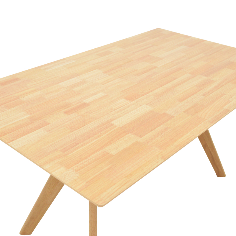 Τραπέζι Raffles pakoworld rubberwood με mdf σε φυσική απόχρωση 150x90x76εκ 4
