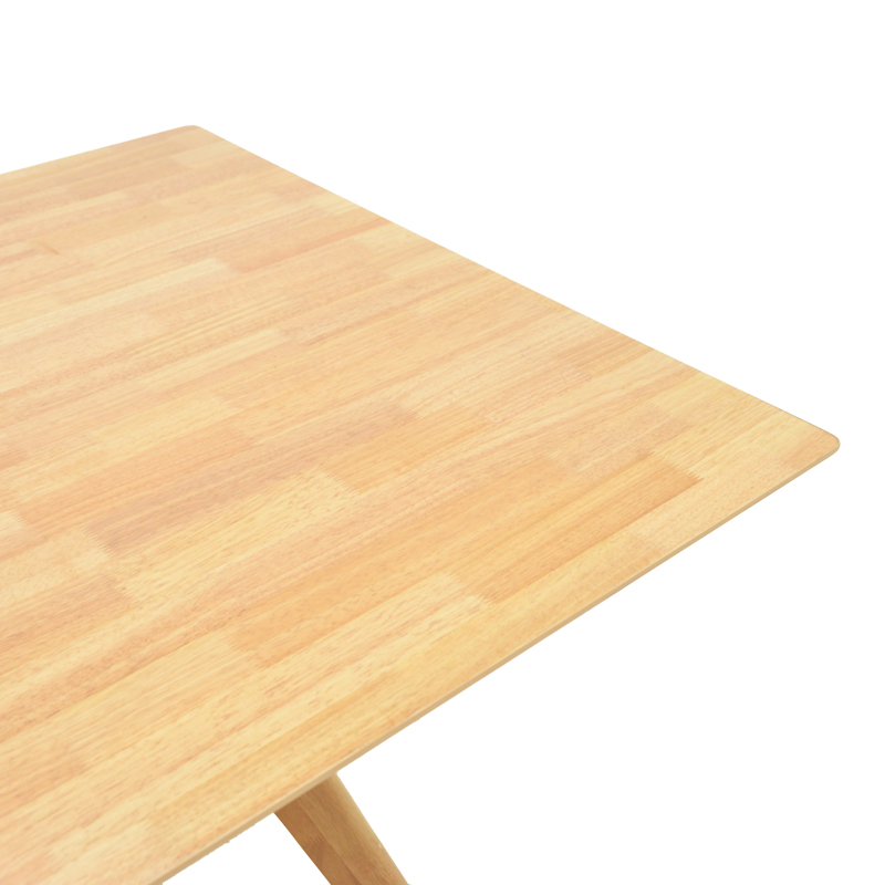 Τραπέζι Raffles pakoworld rubberwood με mdf σε φυσική απόχρωση 150x90x76εκ 5