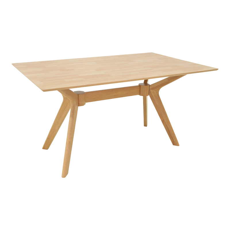 Τραπεζαρία Raffles pakoworld σετ 7τεμ rubberwood με pe rattanσε φυσική απόχρωση 150x90x76εκ 6