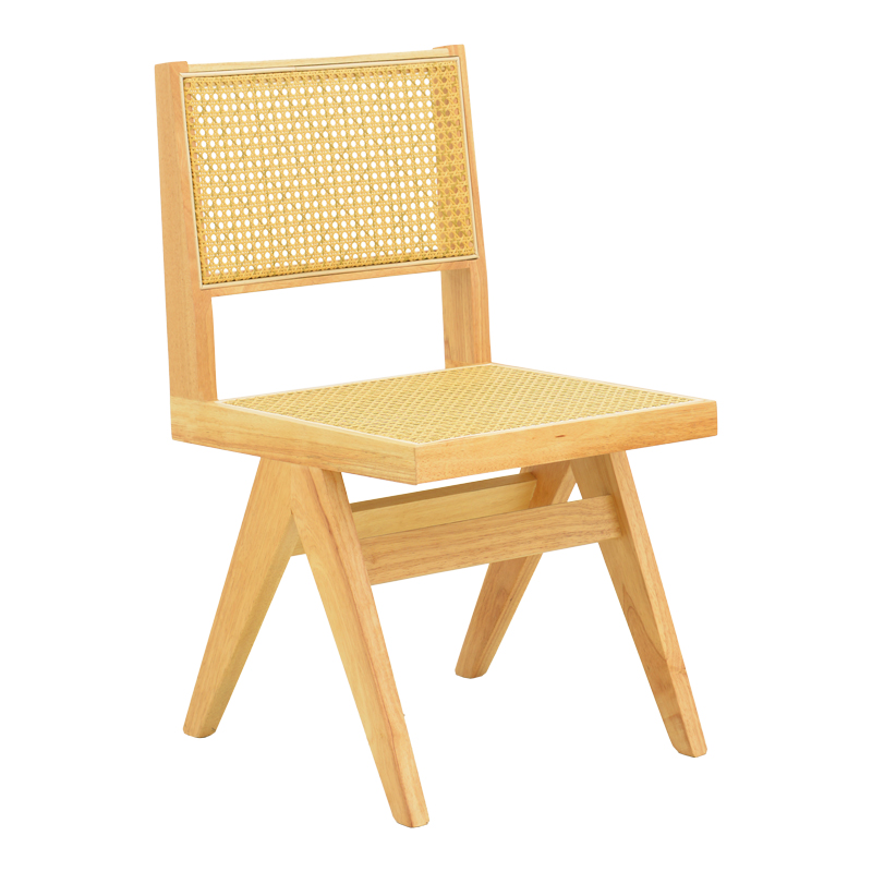 Καρέκλα Winslow pakoworld rubberwood-rattan σε φυσική απόχρωση 46x58x80εκ 2
