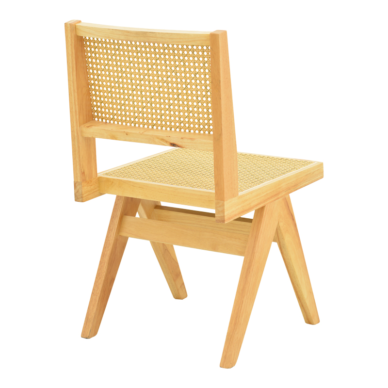 Καρέκλα Winslow pakoworld rubberwood-rattan σε φυσική απόχρωση 46x58x80εκ 4