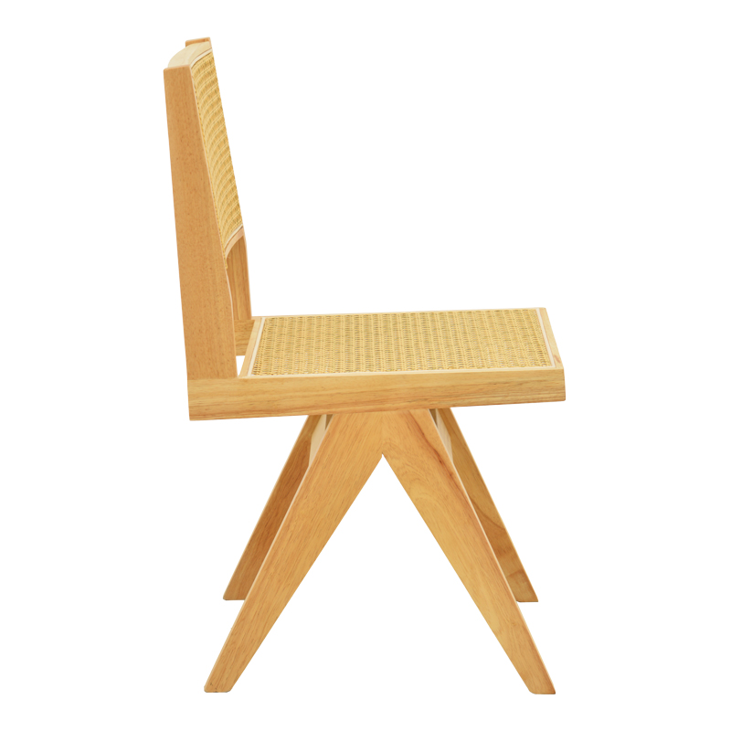 Καρέκλα Winslow pakoworld rubberwood-rattan σε φυσική απόχρωση 46x58x80εκ 5