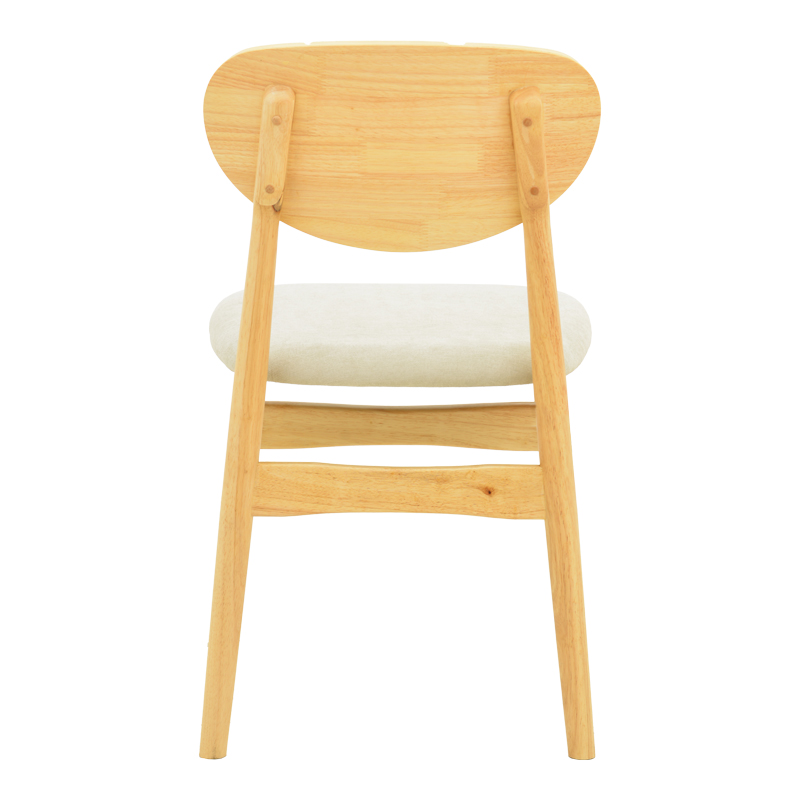 Καρέκλα Cardith pakoworld rubberwood-plywood σε φυσική απόχρωση-ύφασμα γκρι-μπεζ 48x51x78εκ 6