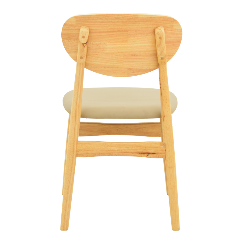 Καρέκλα Cardith pakoworld rubberwood-plywood σε φυσική απόχρωση-pu μπεζ 48x51x78εκ 6