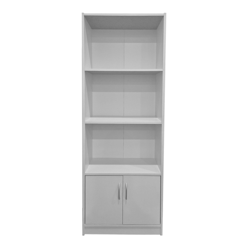 Βιβλιοθήκη Tekaro pakoworld σε λευκή απόχρωση 60x29x166εκ 4