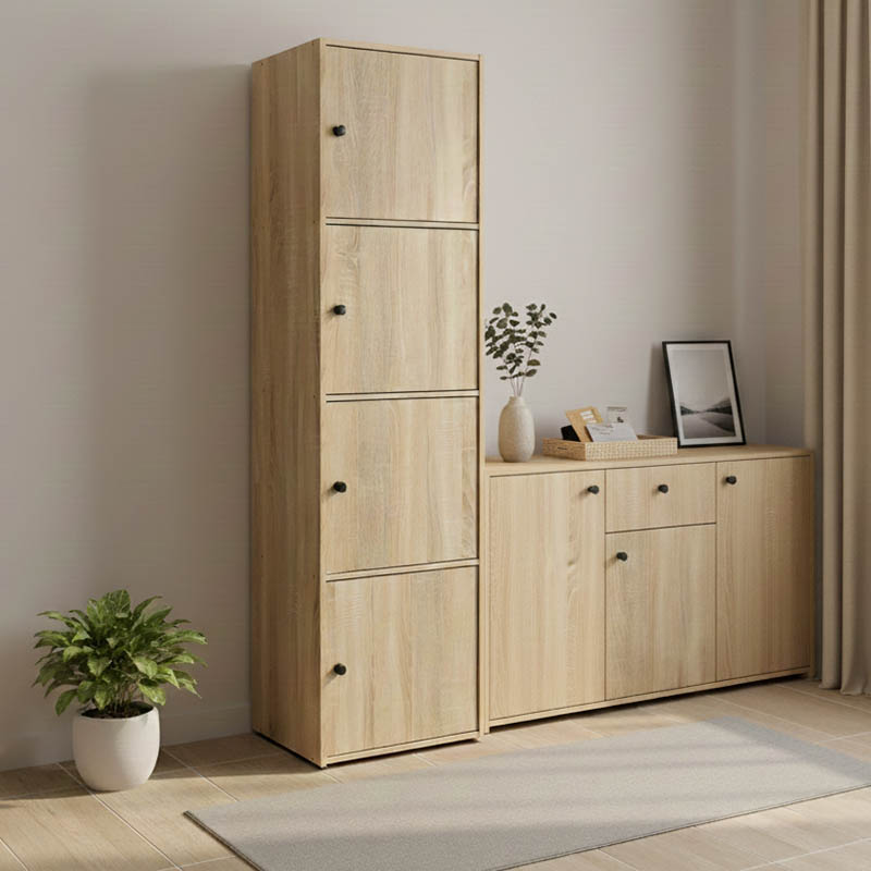Ντουλάπι-στήλη Gabino pakoworld σε sonoma απόχρωση 40x39x158εκ 1