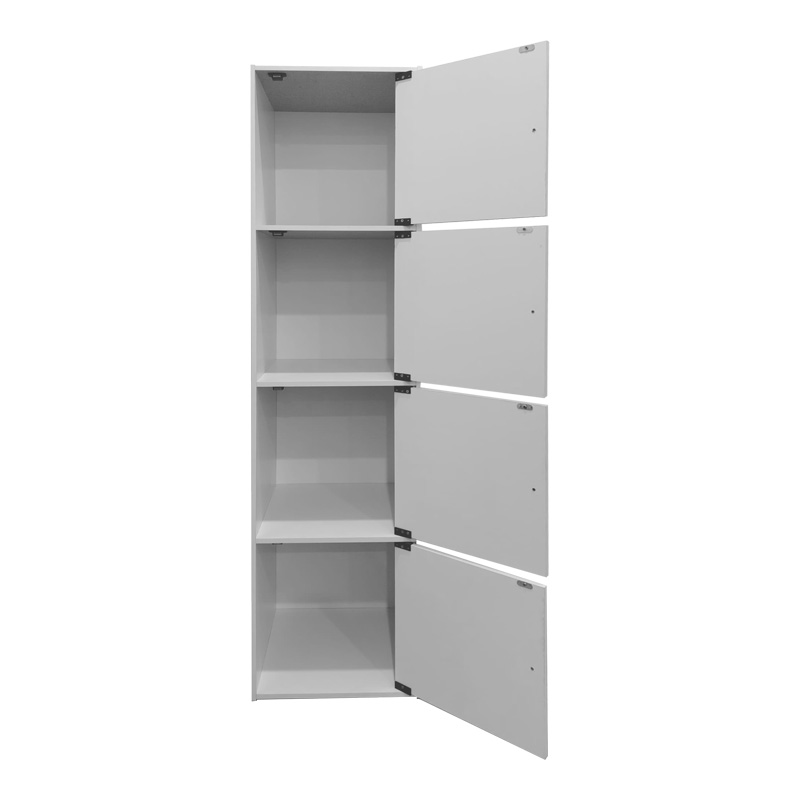 Ντουλάπι-στήλη Gabino pakoworld σε λευκή απόχρωση 40x39x158εκ 3