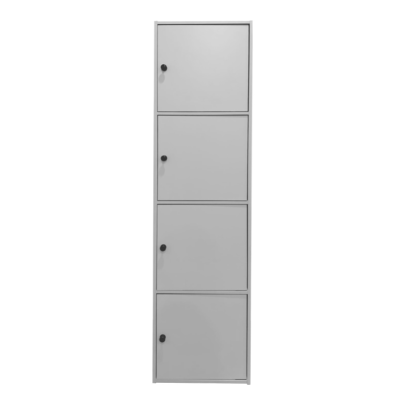Ντουλάπι-στήλη Gabino pakoworld σε λευκή απόχρωση 40x39x158εκ 4