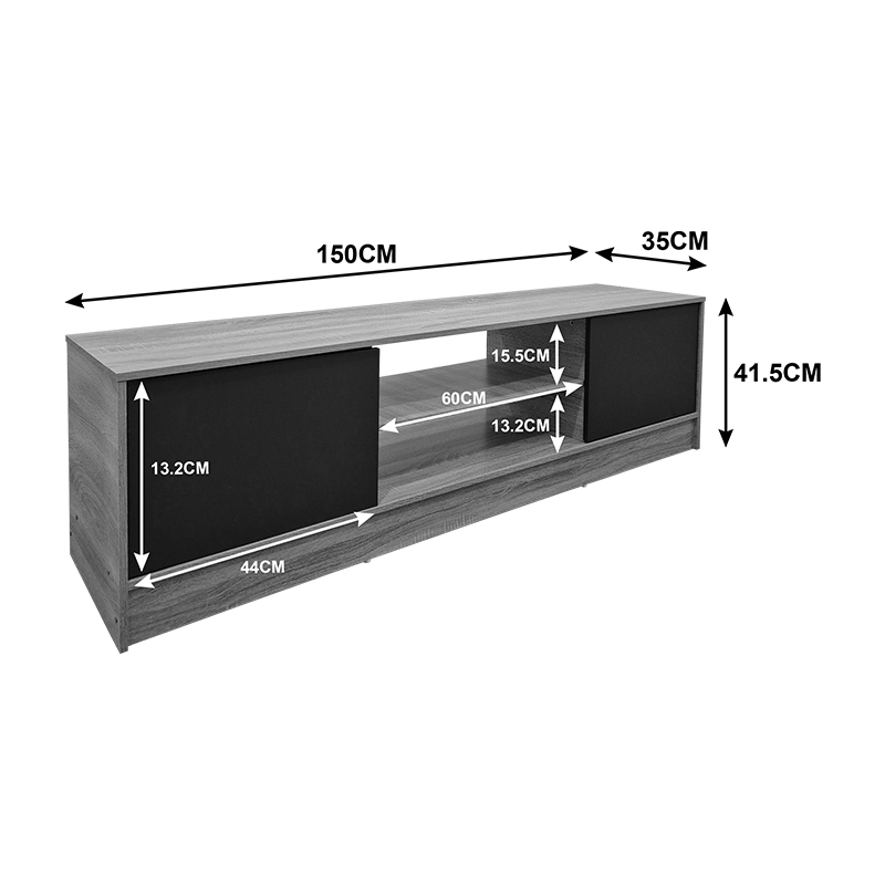 Έπιπλο τηλεόρασης Sasa pakoworld σε sonoma απόχρωση 150x35x41.5εκ 5