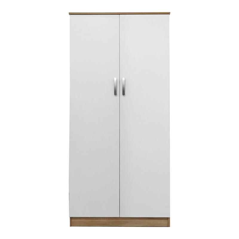 Ντουλάπα δίφυλλη Athos pakoworld σε sonoma-λευκή απόχρωση 80x42x180εκ 4