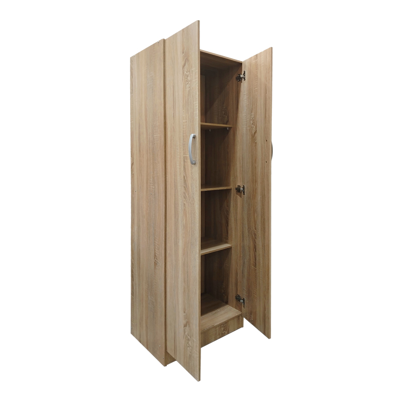 Ντουλάπα δίφυλλη Athos pakoworld σε sonoma απόχρωση 60x42x180εκ 2