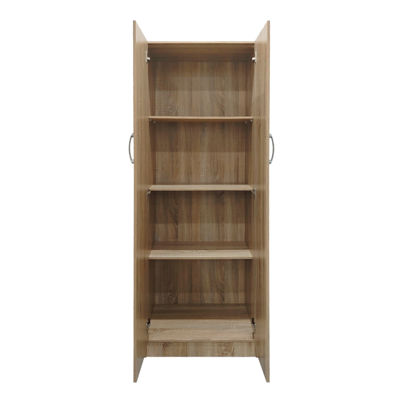 Ντουλάπα δίφυλλη Athos pakoworld σε sonoma απόχρωση 60x42x180εκ 3