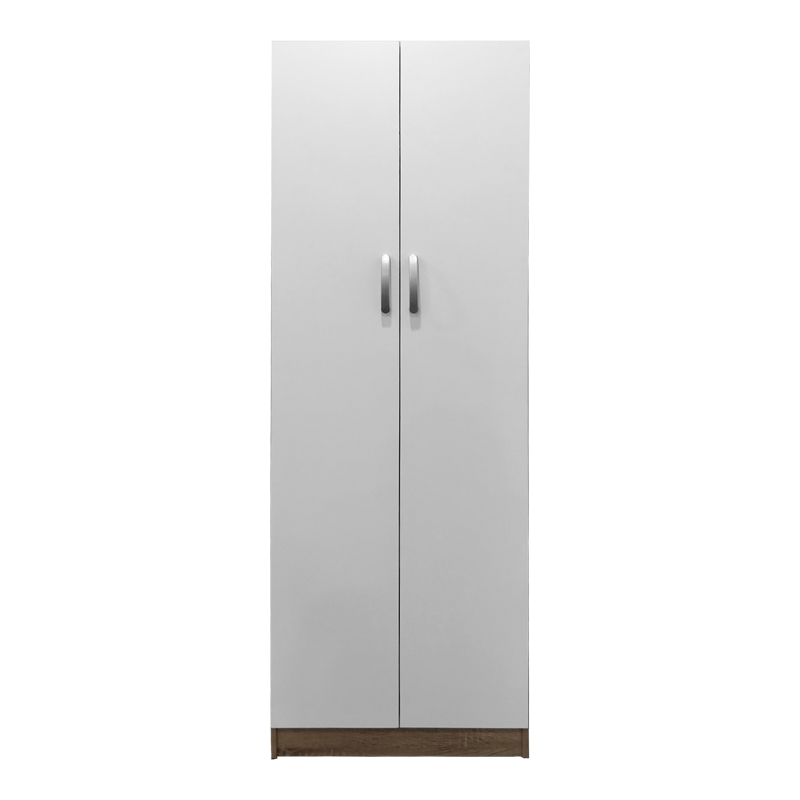 Ντουλάπα δίφυλλη Athos pakoworld σε sonoma-λευκή απόχρωση 60x42x180εκ 4
