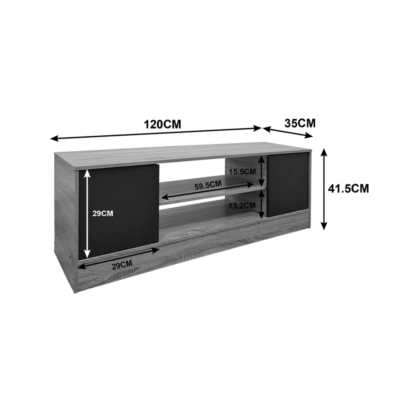 Έπιπλο τηλεόρασης Sasa pakoworld sonoma-λευκό 120x35x41.5εκ 5