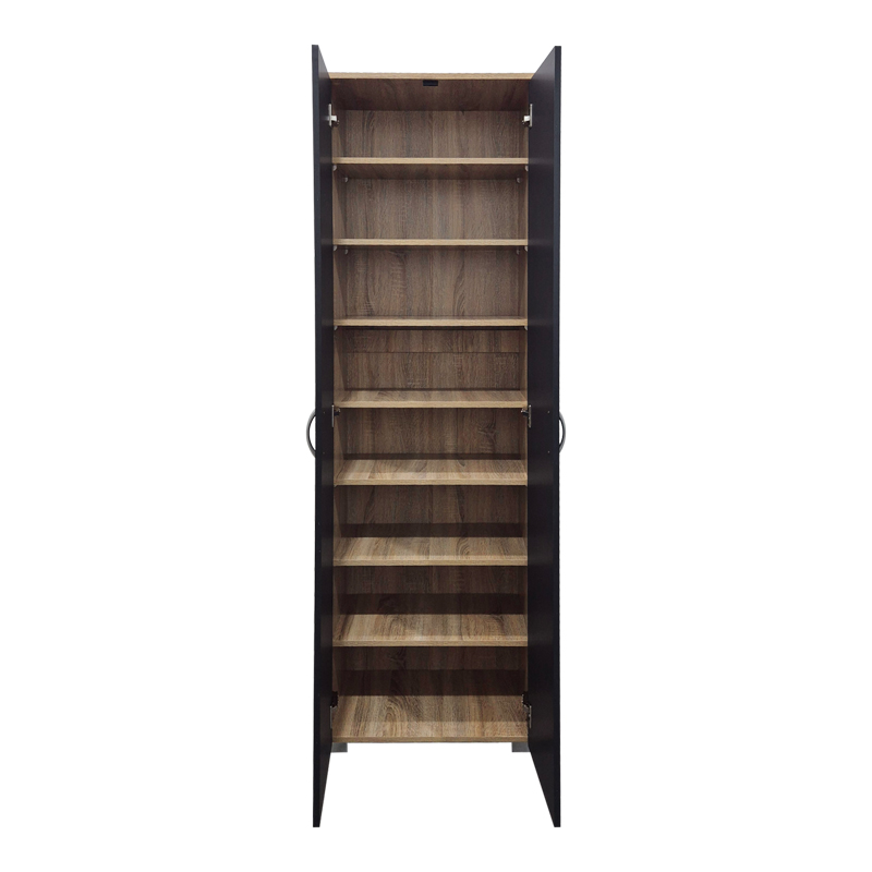 Παπουτσοθήκη-Ντουλάπα Racka pakoworld sonoma-ανθρακί 58x34x186εκ 2
