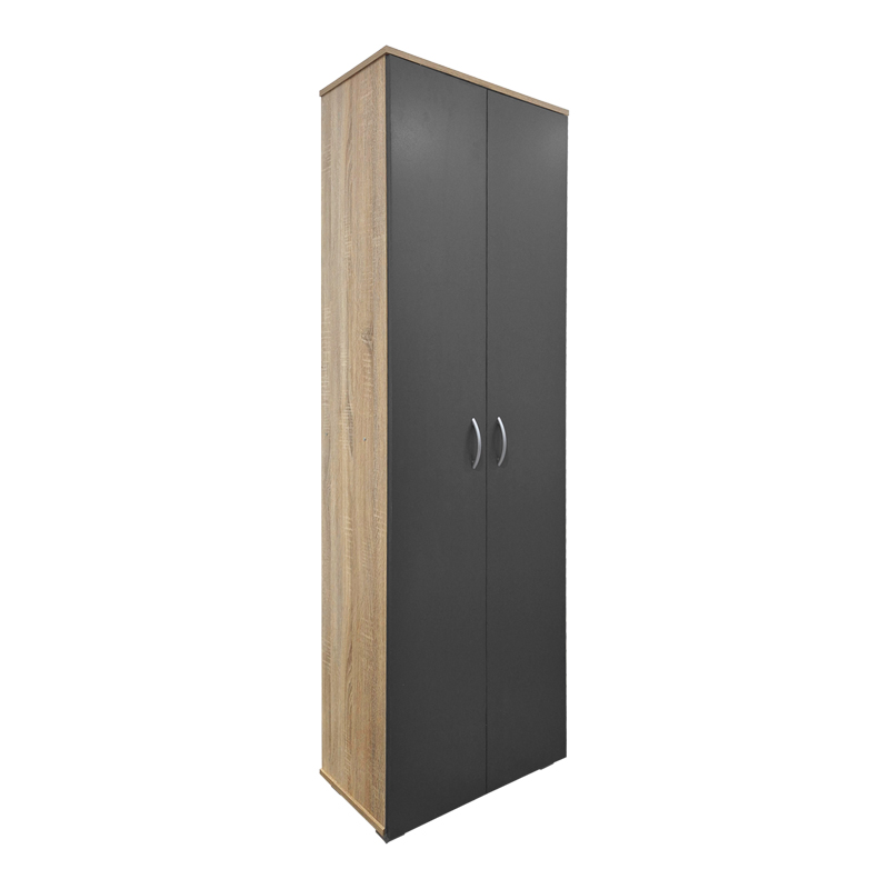 Παπουτσοθήκη-Ντουλάπα Racka pakoworld sonoma-ανθρακί 58x34x186εκ 3