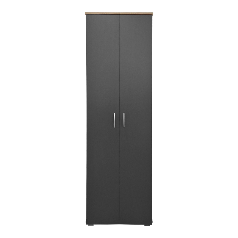 Παπουτσοθήκη-Ντουλάπα Racka pakoworld sonoma-ανθρακί 58x34x186εκ 4