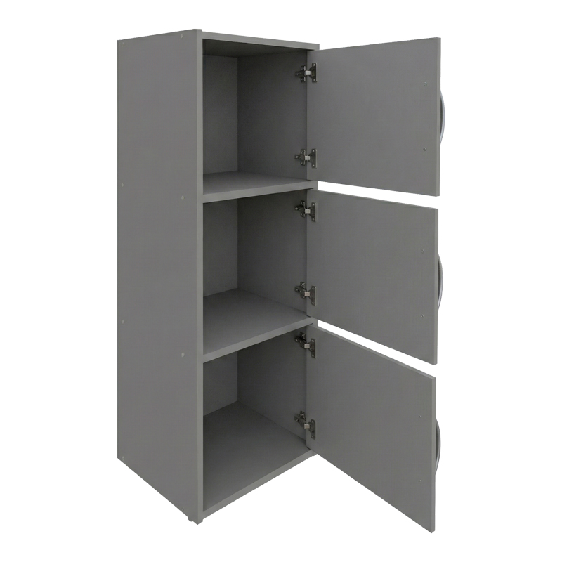 Ντουλάπι-στήλη Soline pakoworld ανοιχτό γκρι 40x34.5x90.5εκ 3