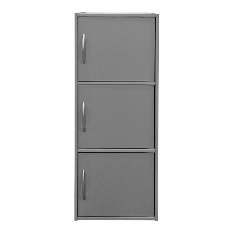 Ντουλάπι-στήλη Soline pakoworld ανοιχτό γκρι 40x34.5x90.5εκ 4