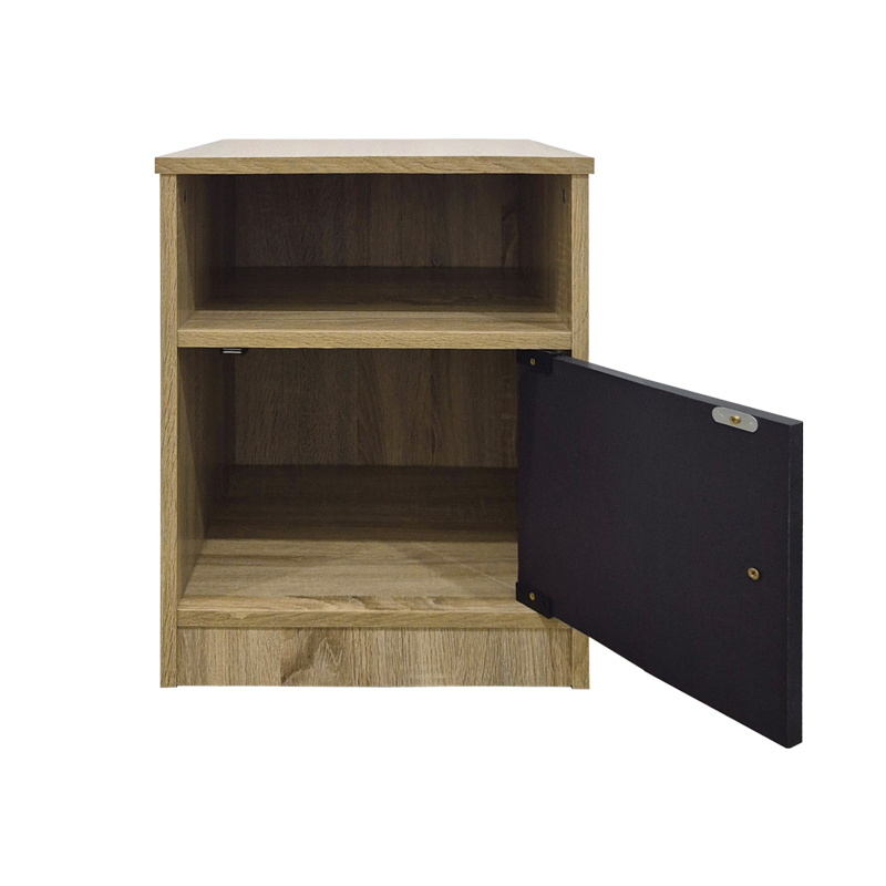 Κομοδίνο Lenea pakoworld sonoma-ανθρακί 40x40x50εκ 2