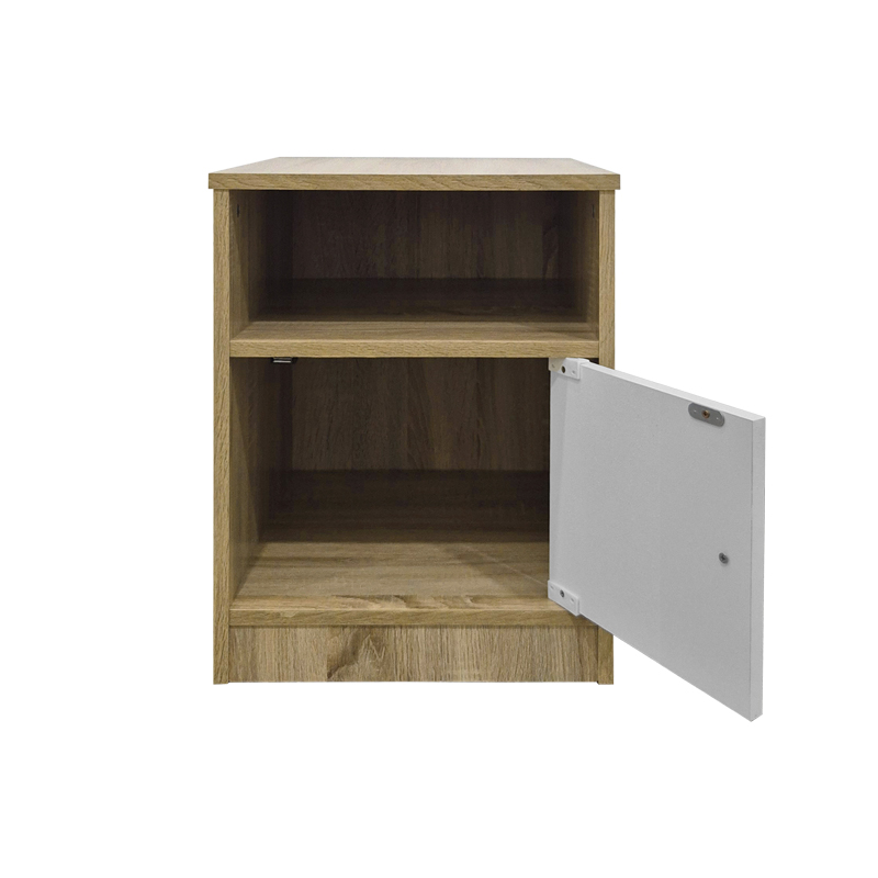 Κομοδίνο Lenea pakoworld sonoma-λευκό 40x40x50εκ 2