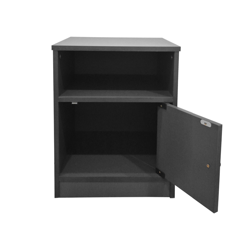 Κομοδίνο Lenea pakoworld ανθρακί 40x40x50εκ 2