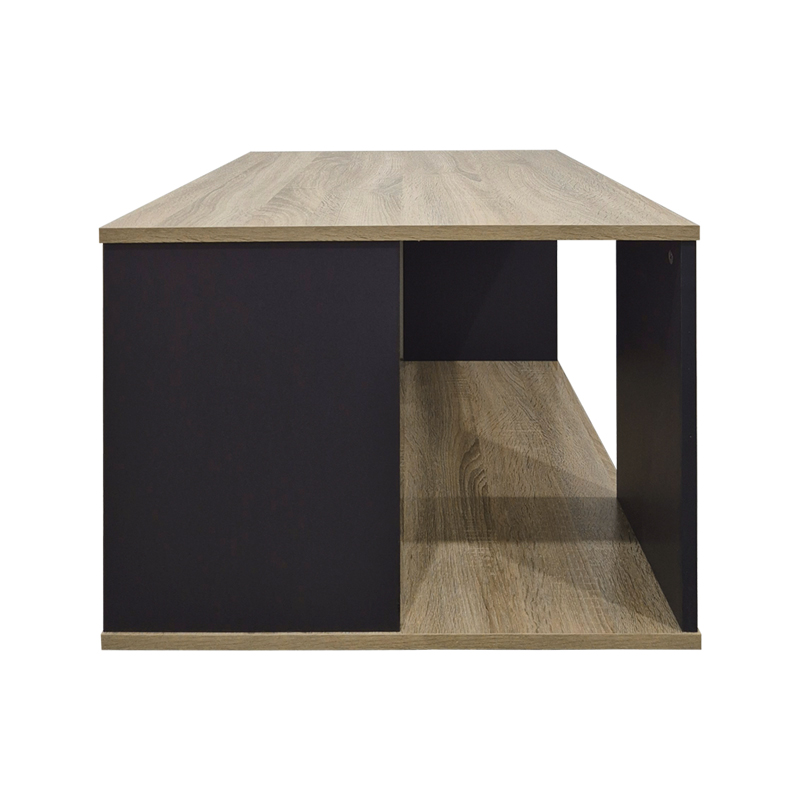 Τραπέζι σαλονιού Zelegan pakoworld sonoma-ανθρακί 90x90x44.5εκ 4