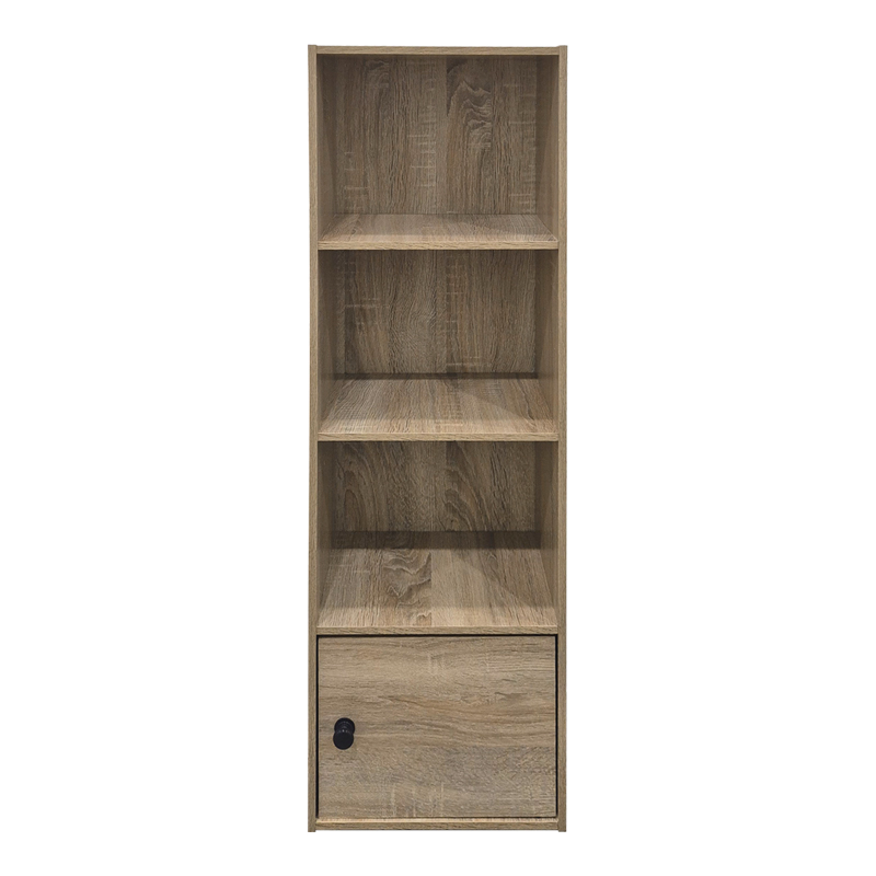 Βιβλιοθήκη-στήλη Lenobia pakoworld με ντουλάπι sonoma 30.5x24x95εκ 4