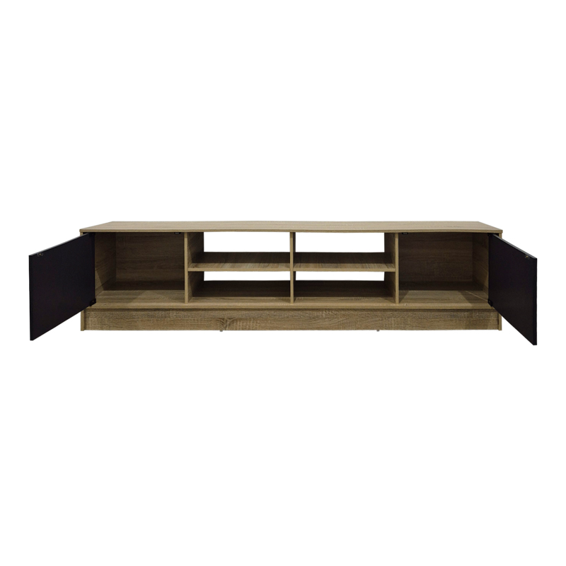 Έπιπλο τηλεόρασης Tivia pakoworld sonoma-ανθρακί 180x35x41.5εκ 2