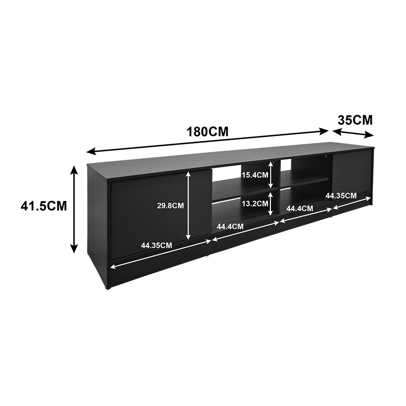Έπιπλο τηλεόρασης Tivia pakoworld sonoma-ανθρακί 180x35x41.5εκ 5