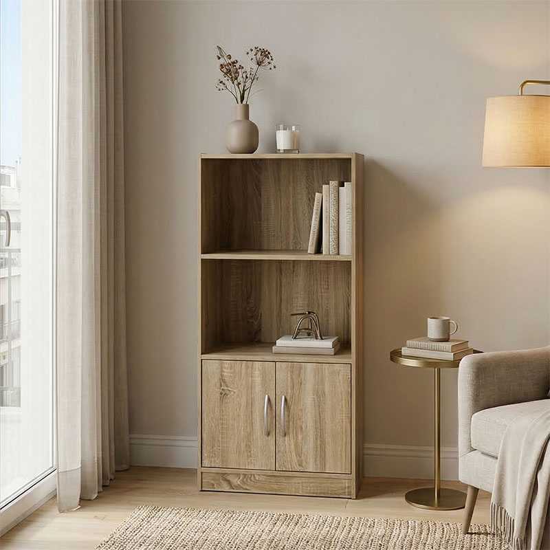 Βιβλιοθήκη Tekaro pakoworld sonoma 60x30x120εκ 1